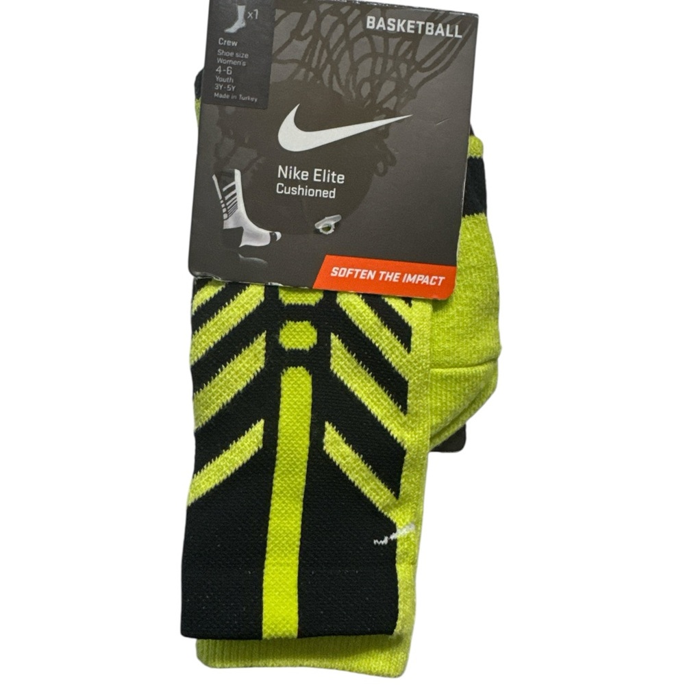 Nike Elite Women’s S Cushioned Crew Socks Size 4-6 Basketball Youth 3Y-5Y SX9937
